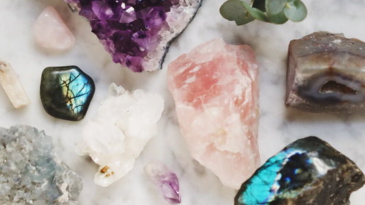 crystal collection on plate