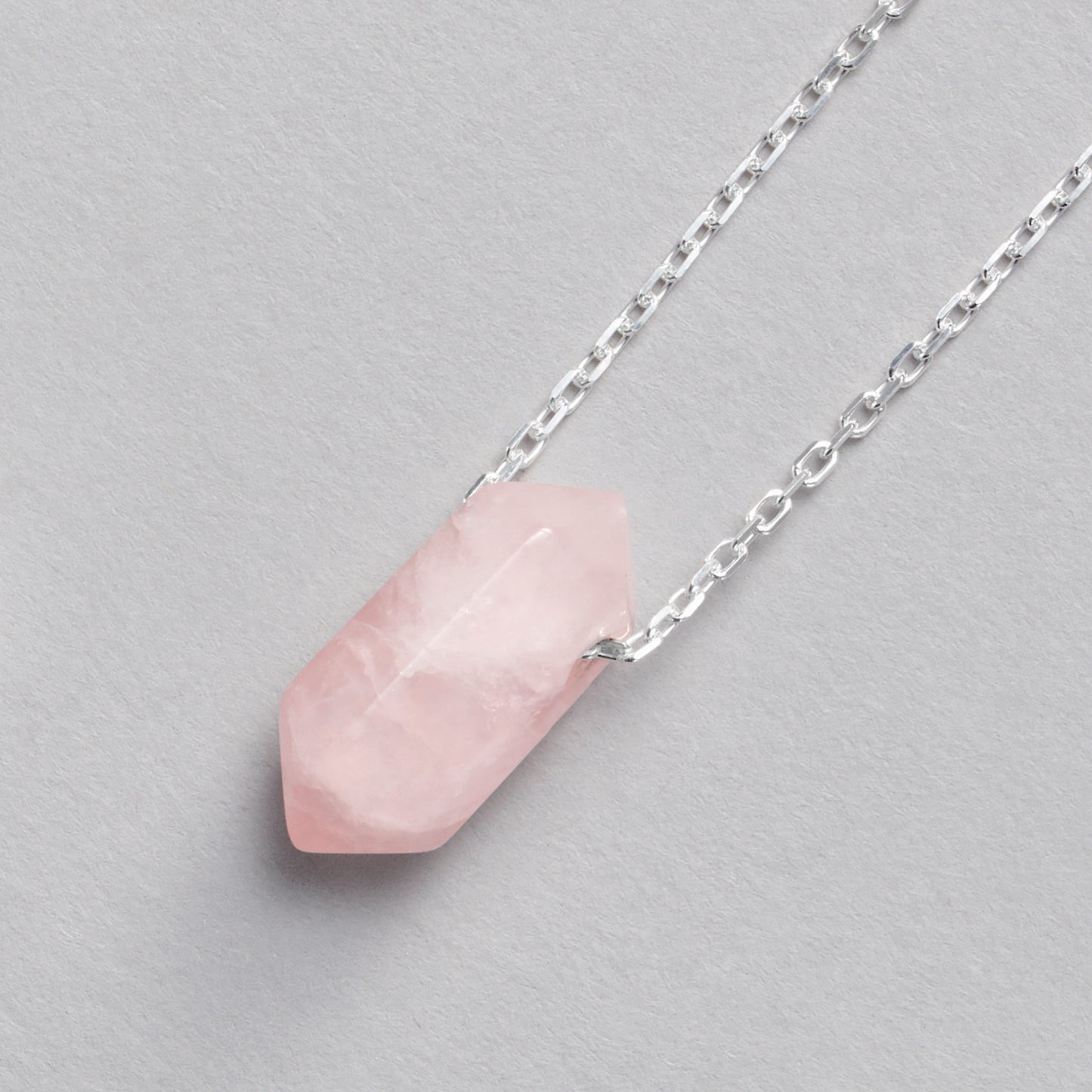 ROSE QUARTZ CRYSTAL POINT NECKLACE