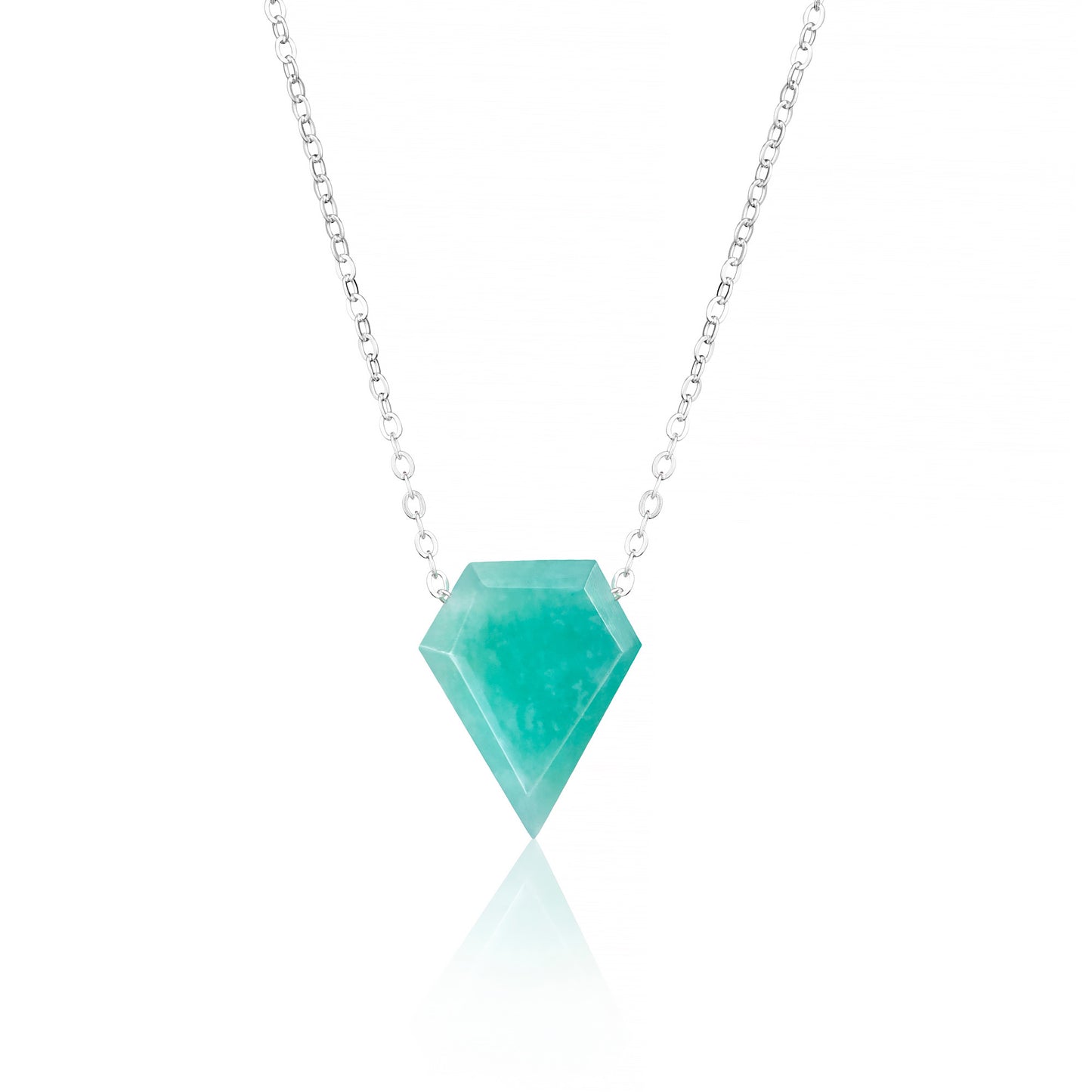 AMAZONITE DIAMOND SHAPE GEMSTONE PENDANT