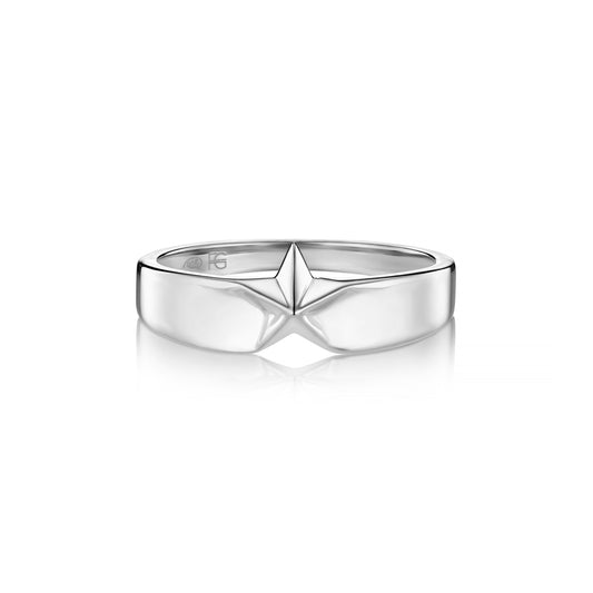 Sterling silver 3D star ring