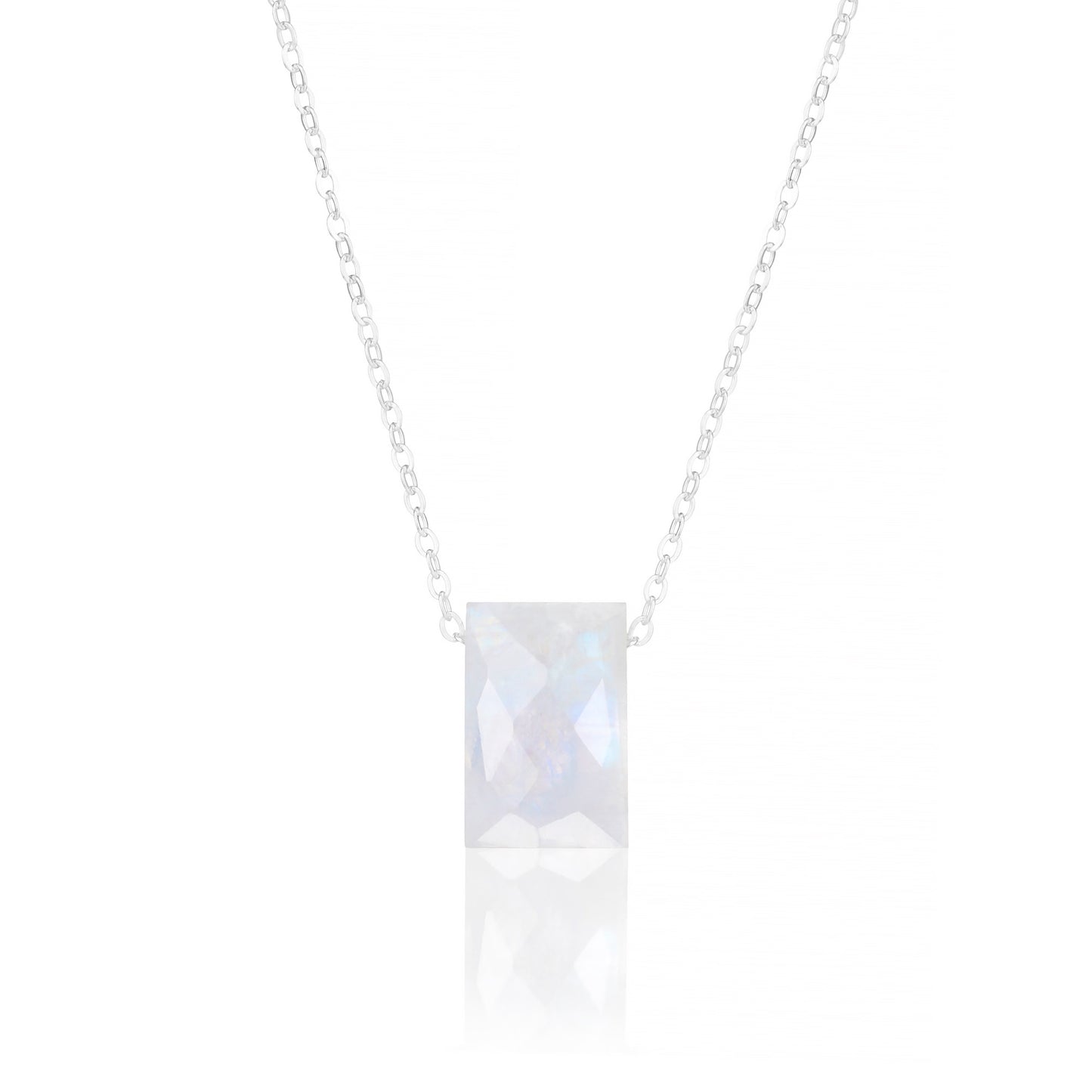 RAINBOW MOONSTONE FACETED GEMSTONE PENDANT