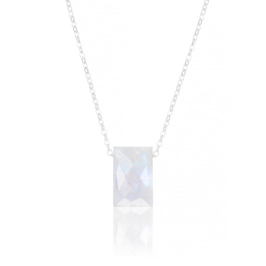RAINBOW MOONSTONE FACETED GEMSTONE PENDANT