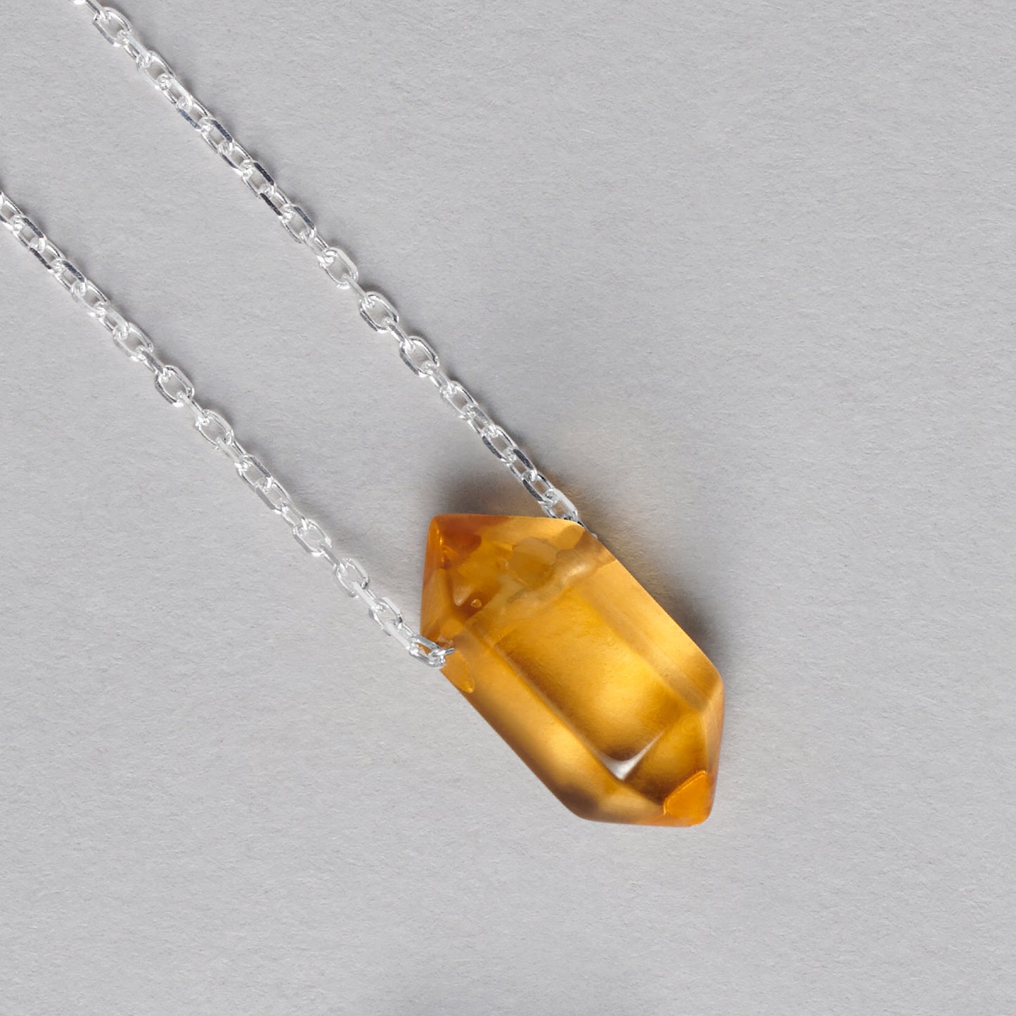 CITRINE CRYSTAL POINT NECKLACE