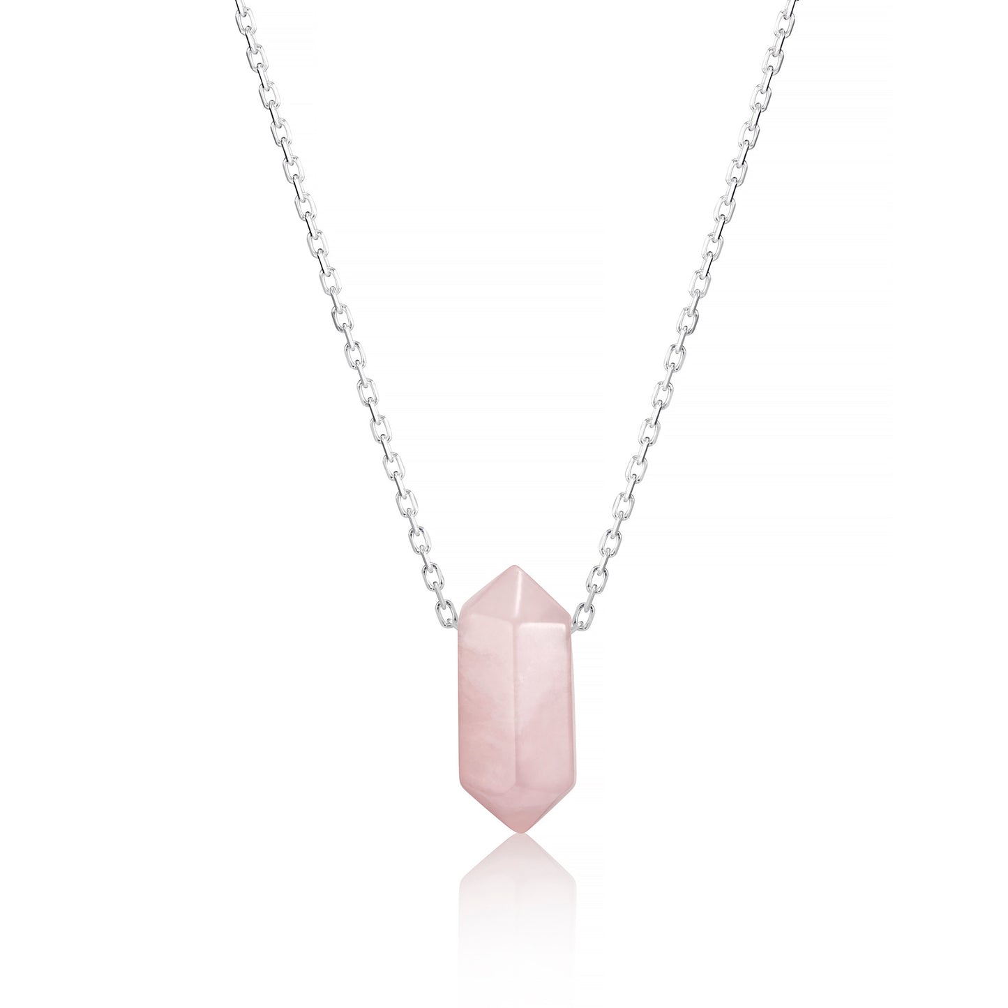 ROSE QUARTZ CRYSTAL POINT NECKLACE
