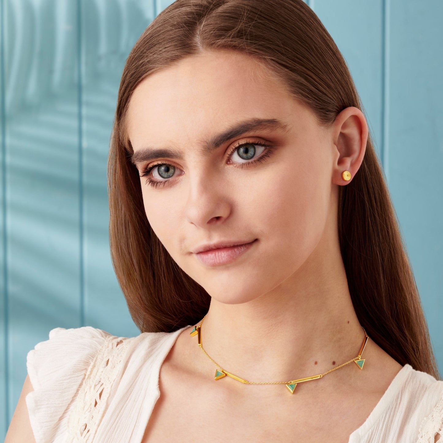 AMAZONITE FLAG CHOKER NECKLACE - Fool's Gold Jewellery