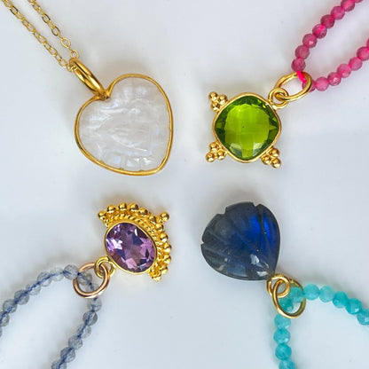 CREATE YOUR OWN  GEMSTONE BEADS & CHARM NECKLACE