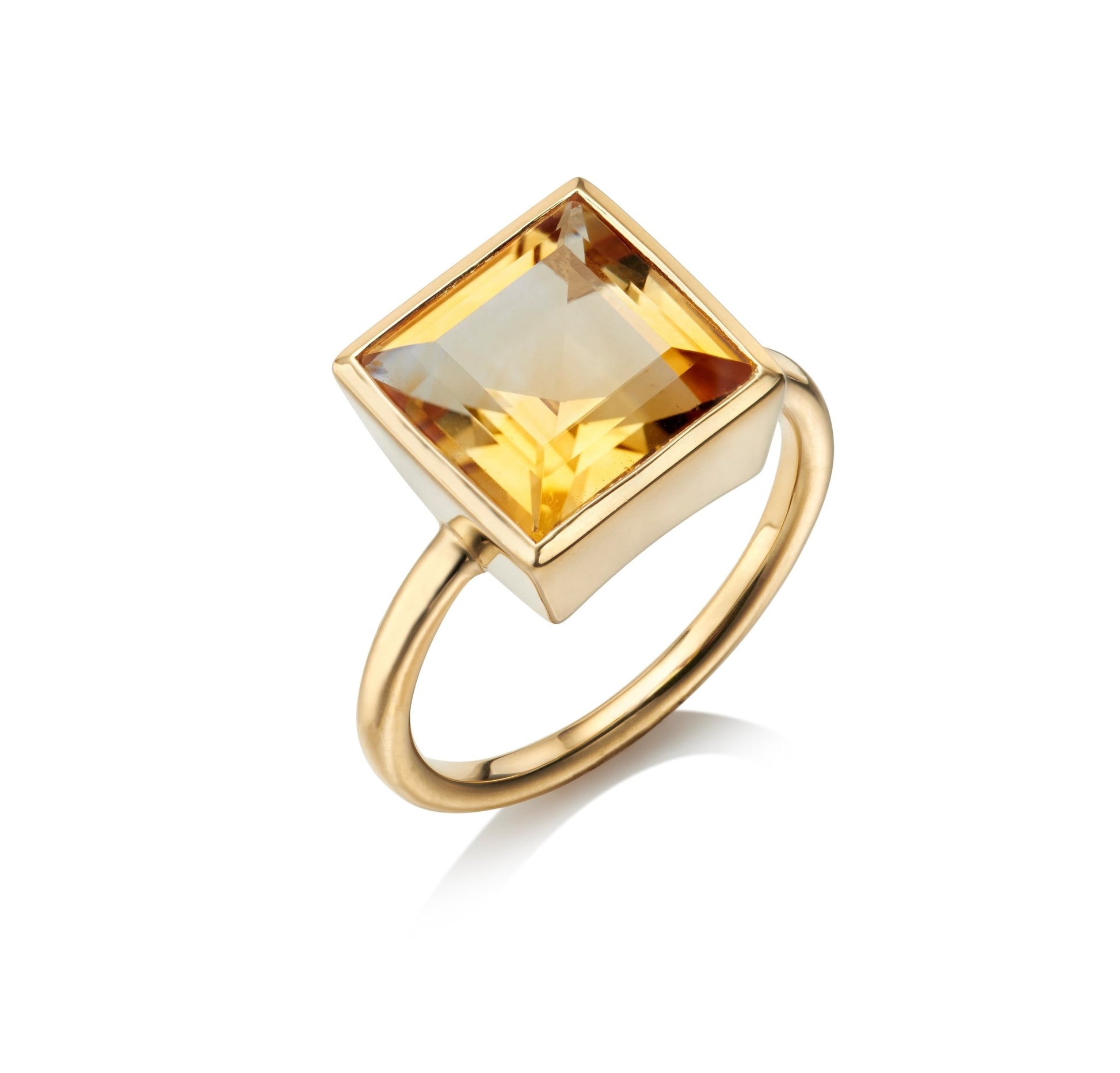 9CT YELLOW GOLD CITRINE COCKTAIL RING - Fool's Gold Jewellery