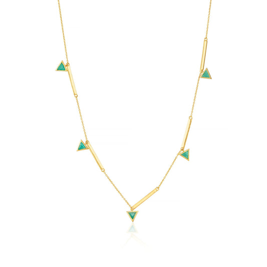 AMAZONITE FLAG CHOKER NECKLACE - Fool's Gold Jewellery