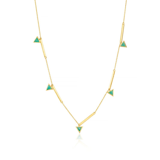 AMAZONITE FLAG CHOKER NECKLACE - Fool's Gold Jewellery