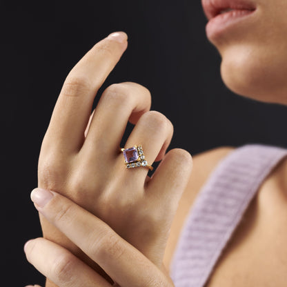 AMETHYST & PALE BLUE TOPAZ RING - Fool's Gold Jewellery