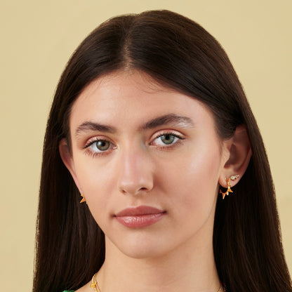 OPAL & WHITE TOPAZ STUD EARRINGS - Fool's Gold Jewellery